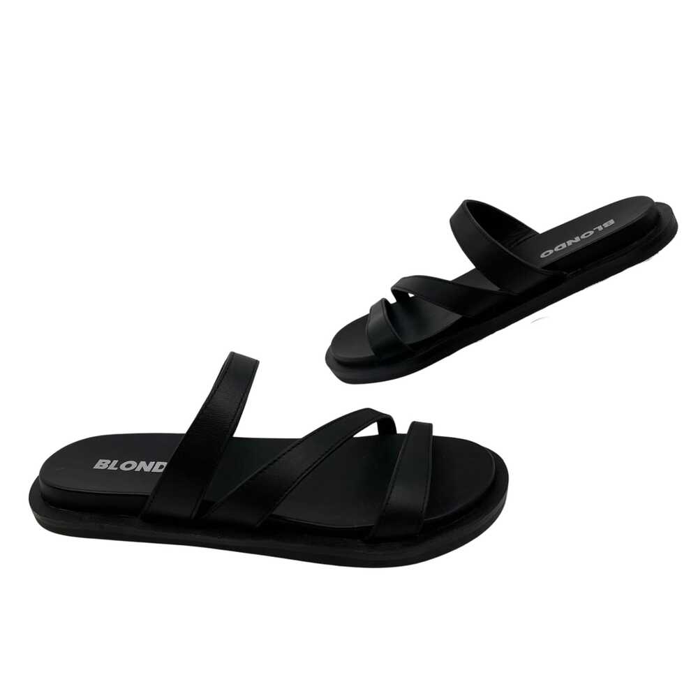 Blondo Black Leather Open Toe Sandals | Women’s Size 6